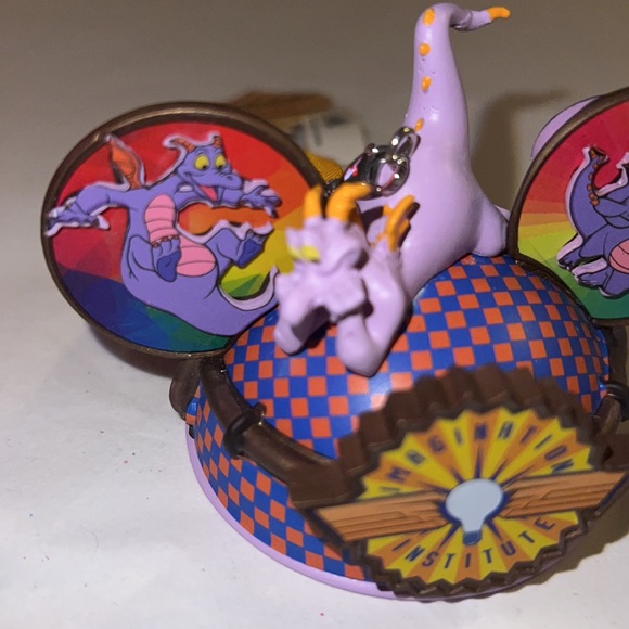 NEW!!! Disney HAND PAINTED Mickey Ear Hat Figment Ornamet - Picture 8 of 17